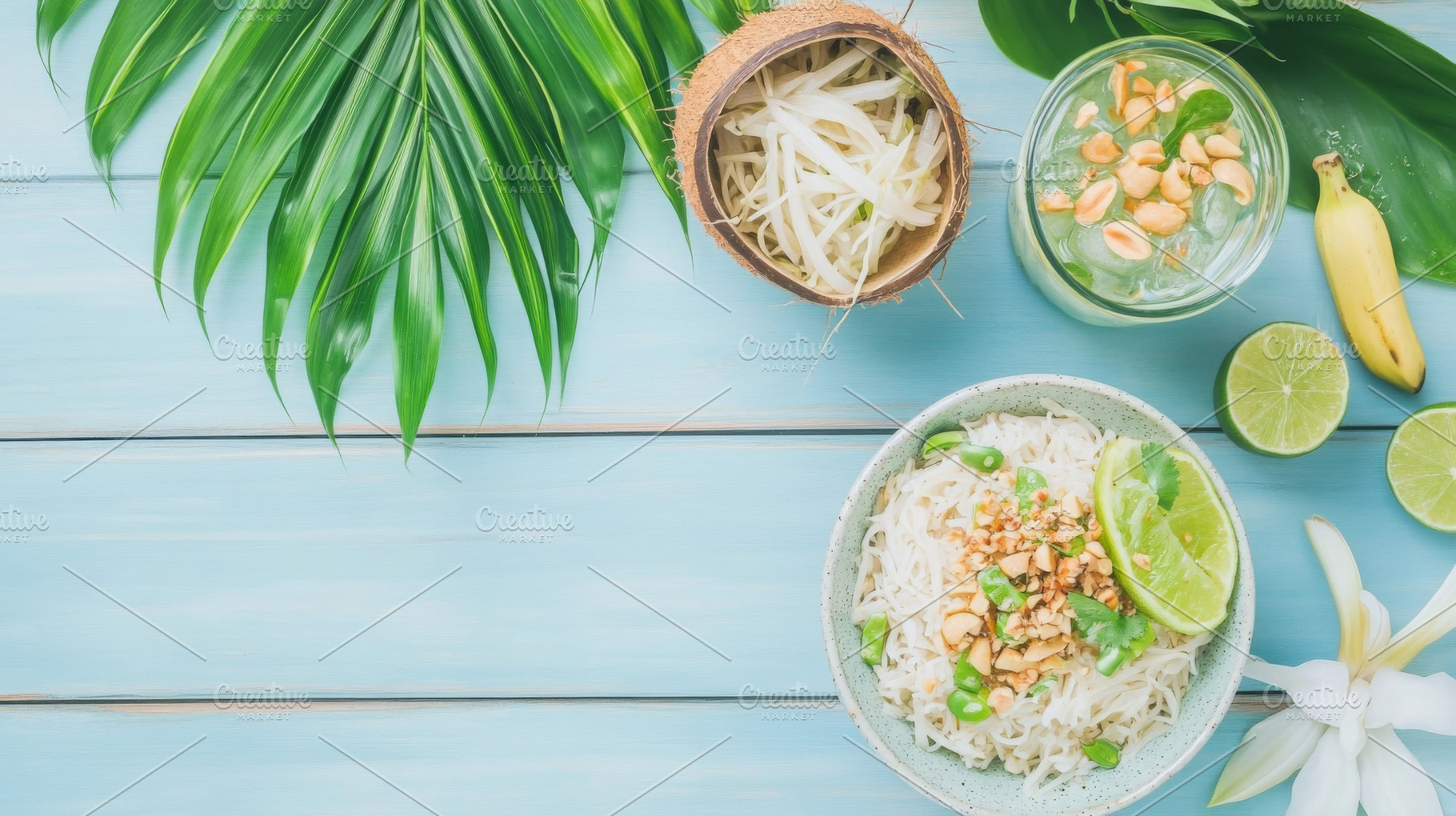 Delicious Thai Green Curry and Rice with Fresh Ingredients, a Photo by Dvoevnore photos