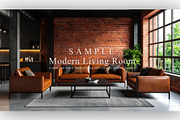 15 Modern Living Room, a Background Graphic by NOMO DESIGN (Thumbnail 10 of 16)