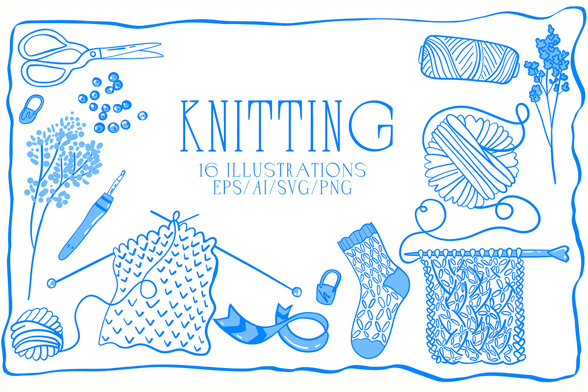Knitting Lineart, a Work Illustration by Carpet Tapete Pretzel (Photo 1 of 6)