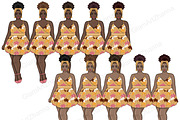 Ice Cream Girl Clipart, a Person Illustration by GlamArtZhanna (Thumbnail 5 of 5)