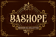 BASHOPE VINTAGE FONT, a Blackletter Font by dansdesign (Thumbnail 1 of 7)