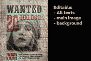Urban Grunge Wanted Poster Template, an Advertising Mockup by Giallo (Thumbnail 4 of 17)