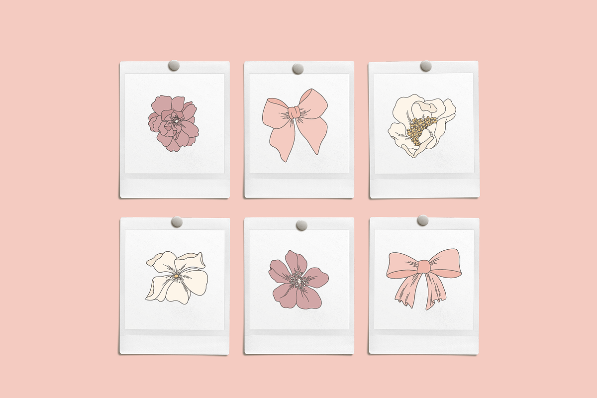 Romantic Floral Vector Illustrations, a Decorative Illustration by Emma Webb Studio (Photo 4 of 9)