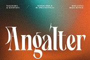 Angalter Modern Display Serif, a Script Font by timelesstype.co (Thumbnail 1 of 20)