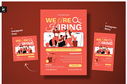 Red Creative Job Hiring Flyer, a Flyer Template by Neermana (Thumbnail 1 of 4)