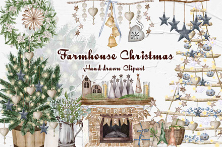Farmhouse Christmas Watercolor Set
