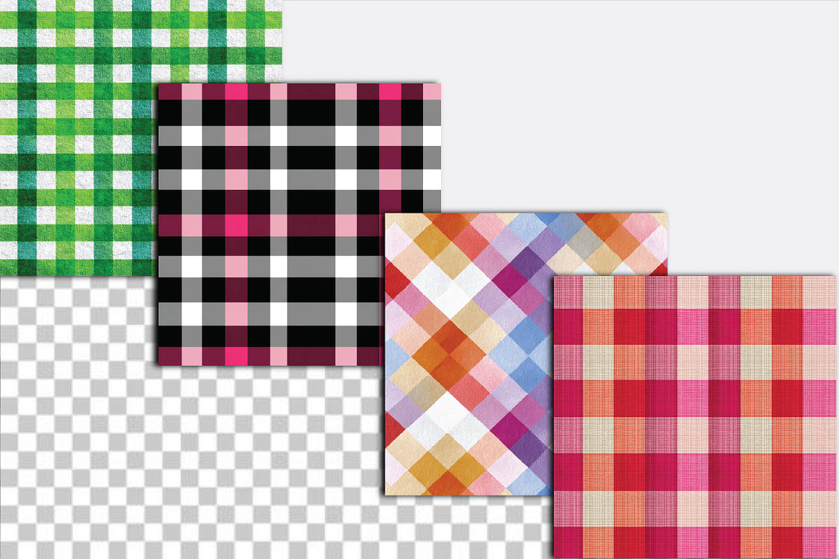 Gingham Pattern Digital Papers Set, a Pattern Graphic by SVGArt (Photo 2 of 9)