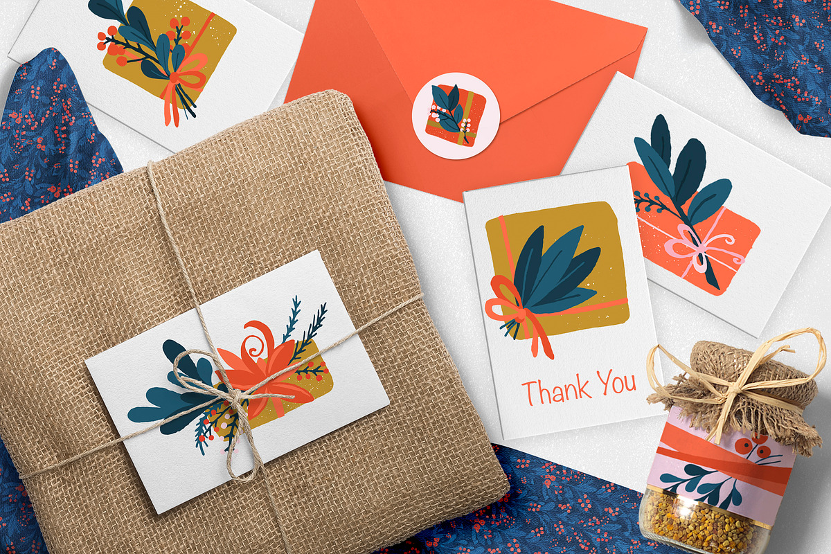 Gift Box Design Elements, a Decorative Illustration by Lidiebug (Photo 2 of 4)