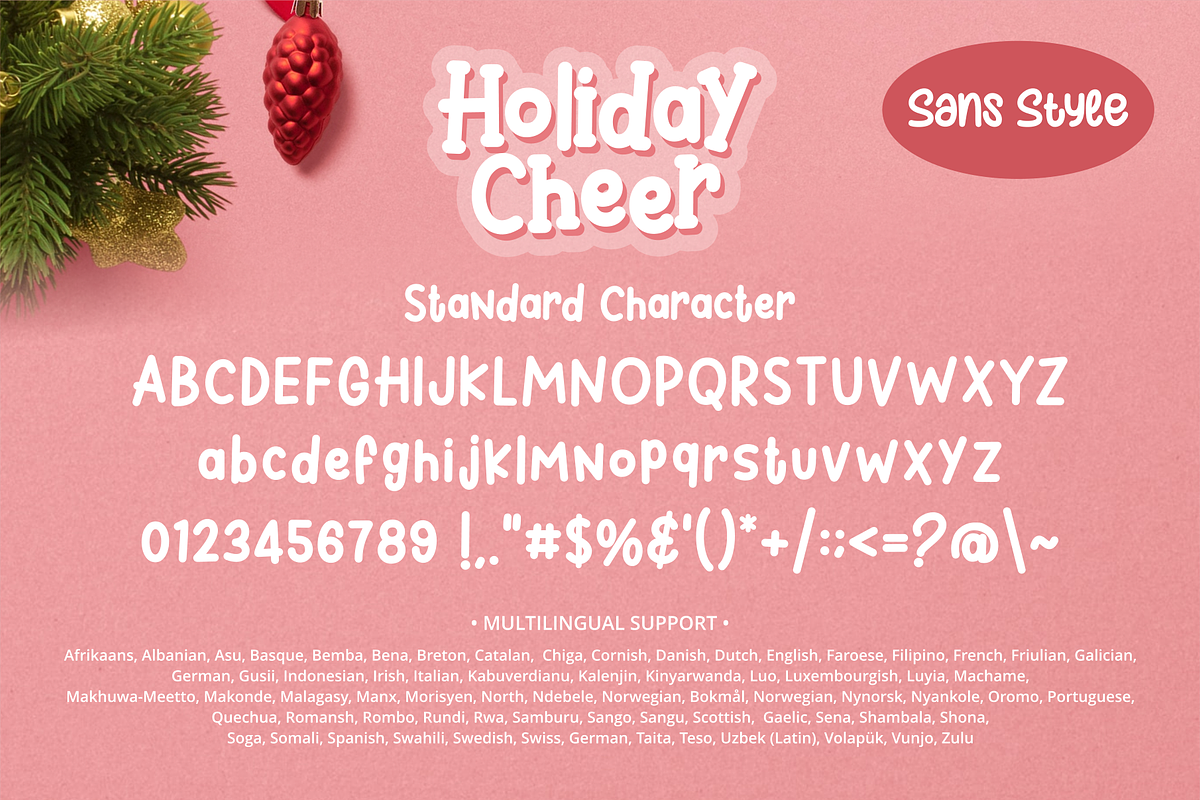 Holiday Cheer Font, a Sans Serif Font by Mabhal Studio (Photo 8 of 10)