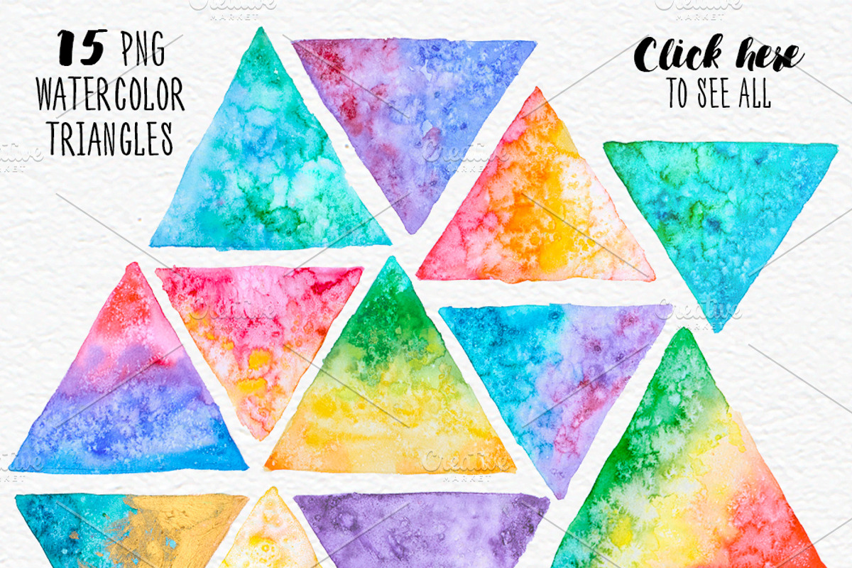 Geometric Watercolor + Gold Bundle, a Texture Graphic by Anna Faun (Photo 3 of 9)
