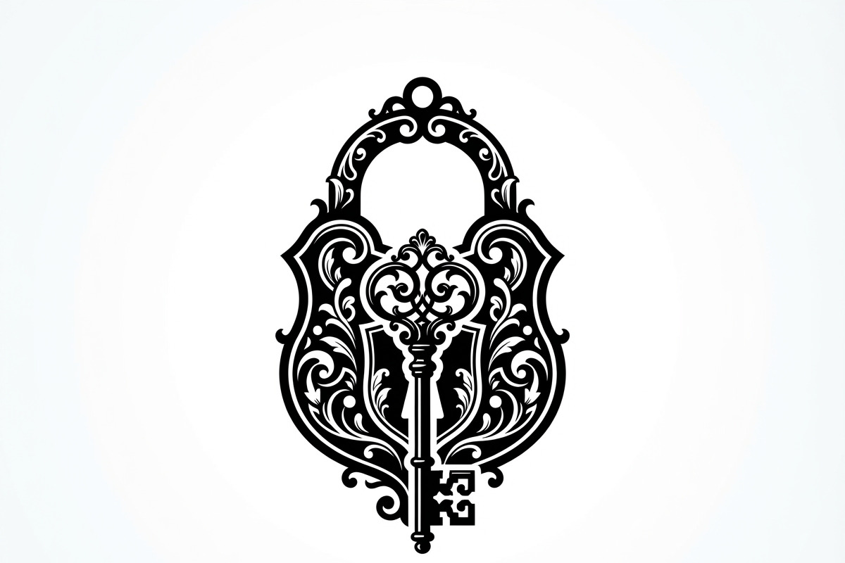 60 Ornate Key and Lock Silhouette, a Technology Illustration by Amazin_art (Photo 9 of 21)
