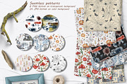 Halloween Watercolor Set, a Seasonal Illustration by BarvArt (Thumbnail 14 of 21)