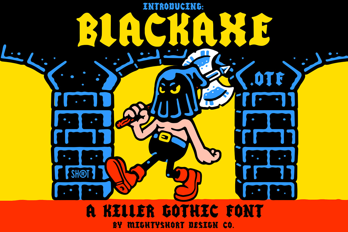 BLACKAXE FONT, a Font by MightySHORT (Photo 1 of 3)
