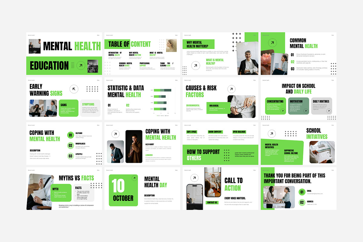 Mental Health Education Powerpoint, a Presentation Template by Eklip Studio (Photo 6 of 6)
