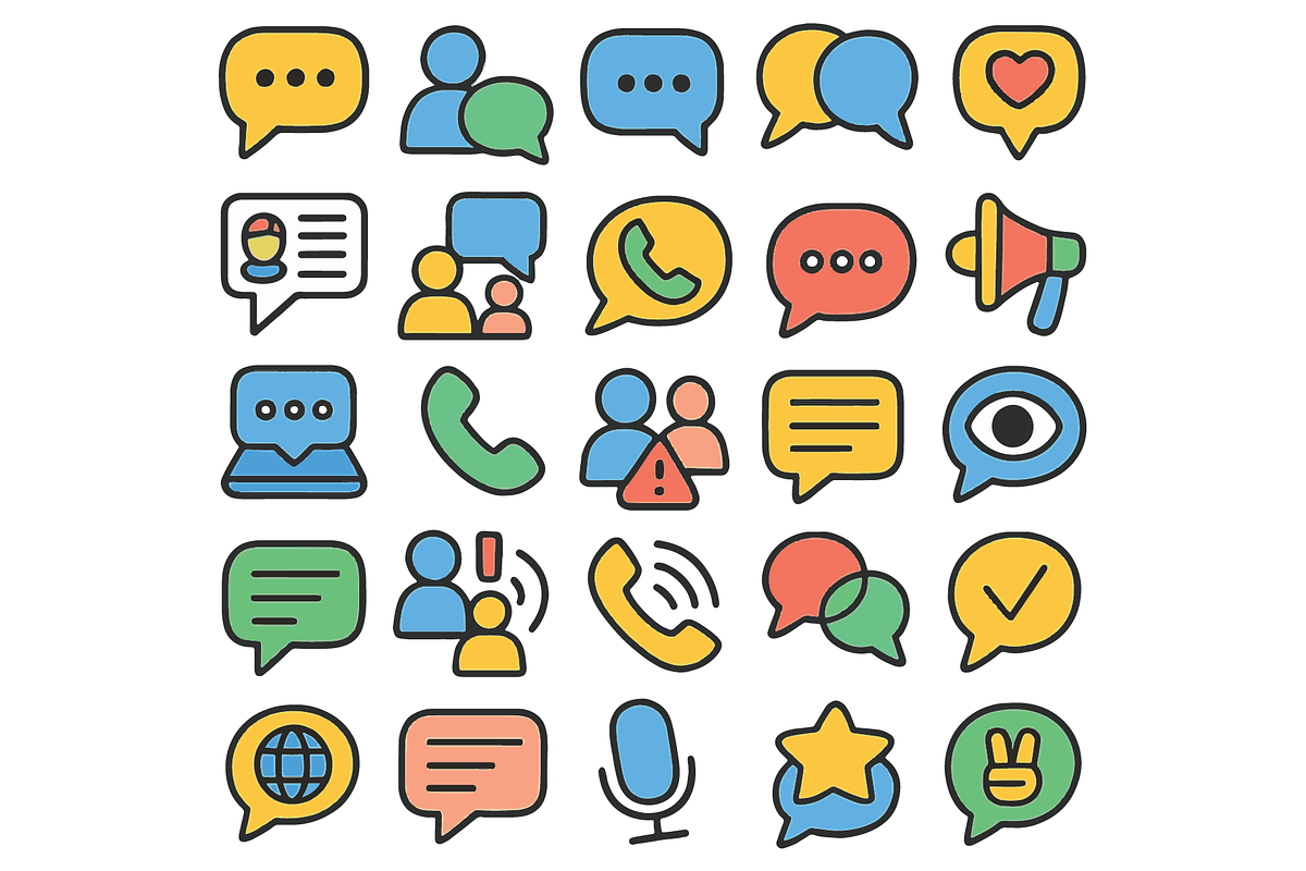 Messaging and Communication Icons, an Object Graphic by nikagraphic