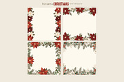 Poinsettia Christmas Backgrounds, a Seasonal Illustration by moja doodle (Thumbnail 9 of 9)