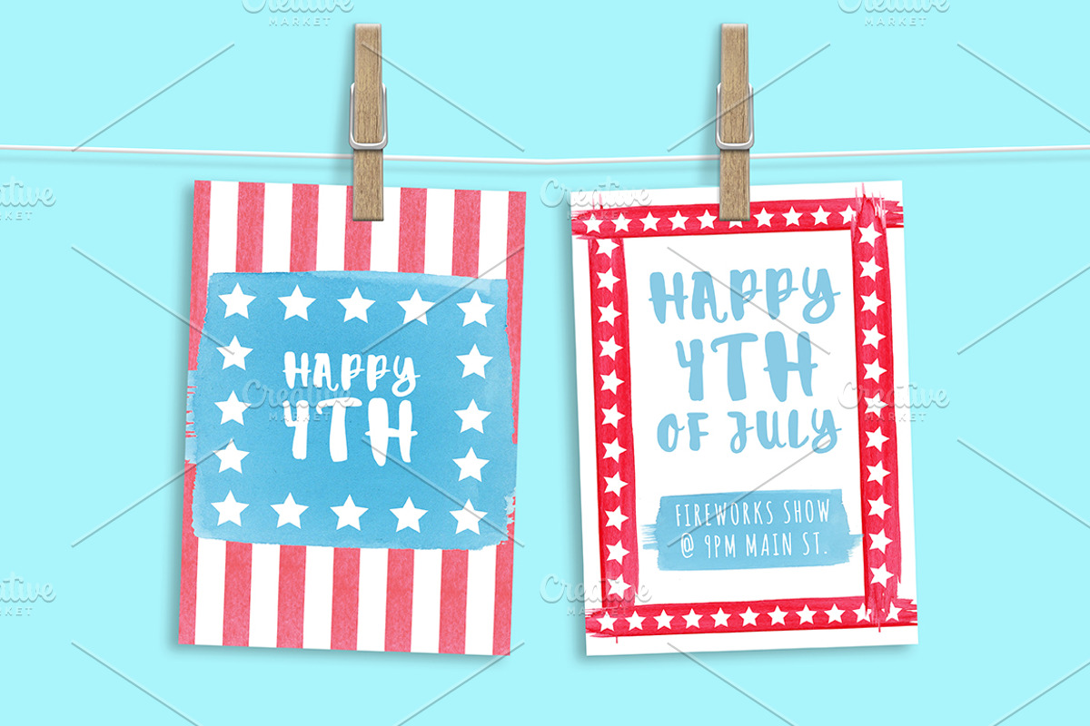 4th of July Watercolor Set, an Illustration by Brianna Perdue (Photo 3 of 3)