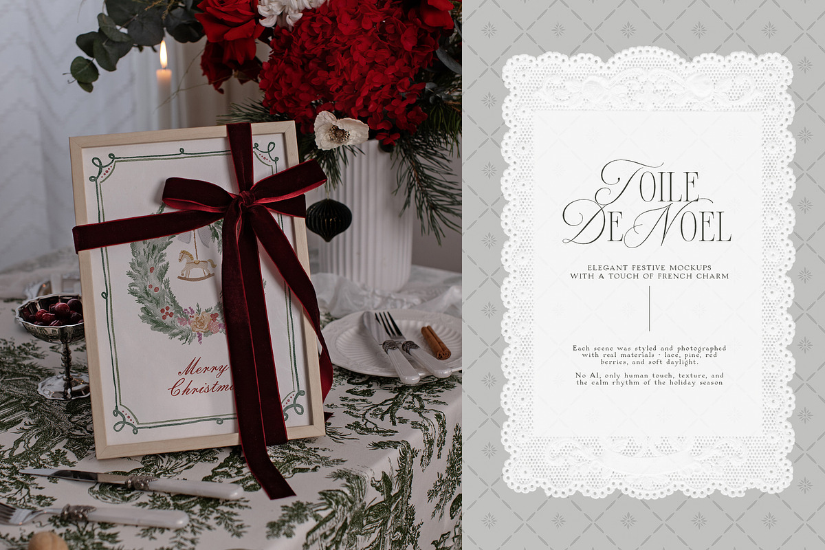 Toile De Noel Christmas Mockup, a Household Mockup by Muse Mockups (Photo 10 of 16)