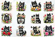 Spring black Wolf clipart, an Illustration by RobertsArt (Thumbnail 6 of 7)