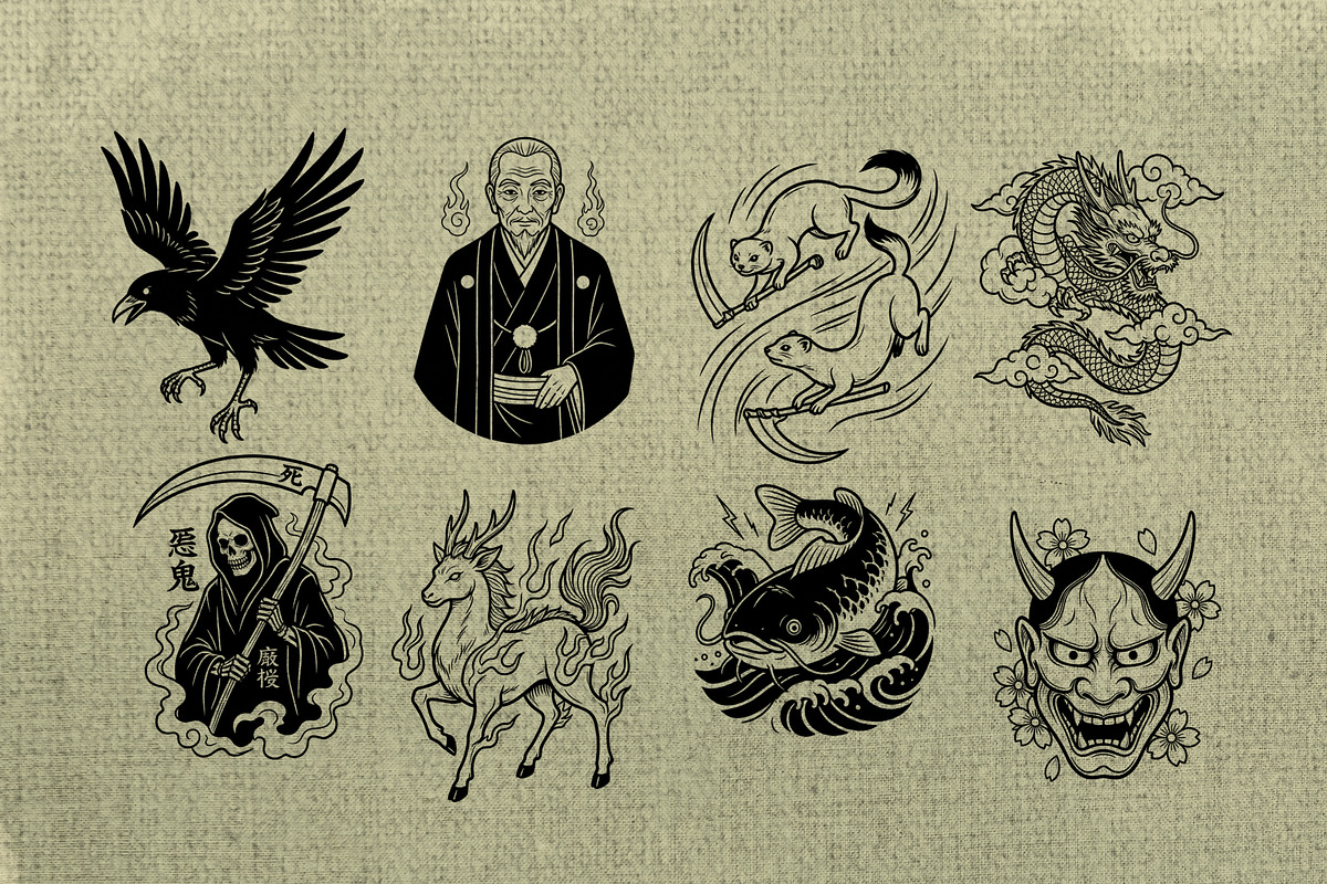 100+ Procreate Tattoo Stamp Brushes, a Brush Add-On by badrusblue (Photo 4 of 9)