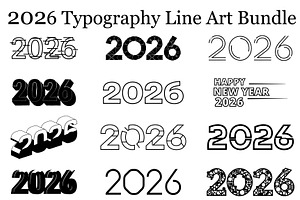 2026 New Year Icons Pack, an Illustration by BIPLOB EXPERT