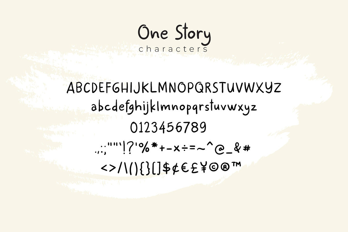 One Story - Handwritten Font, a Font by Salamahtype (Photo 5 of 6)