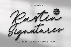 Rastin Signatures font, a Script Font by Madjack.font