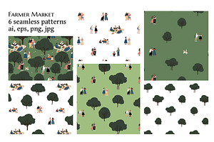 Multicultural Park Seamless Patterns, a Pattern Graphic by LyubovZaytseva