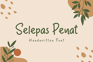 Selepas Penat Handwritten Font