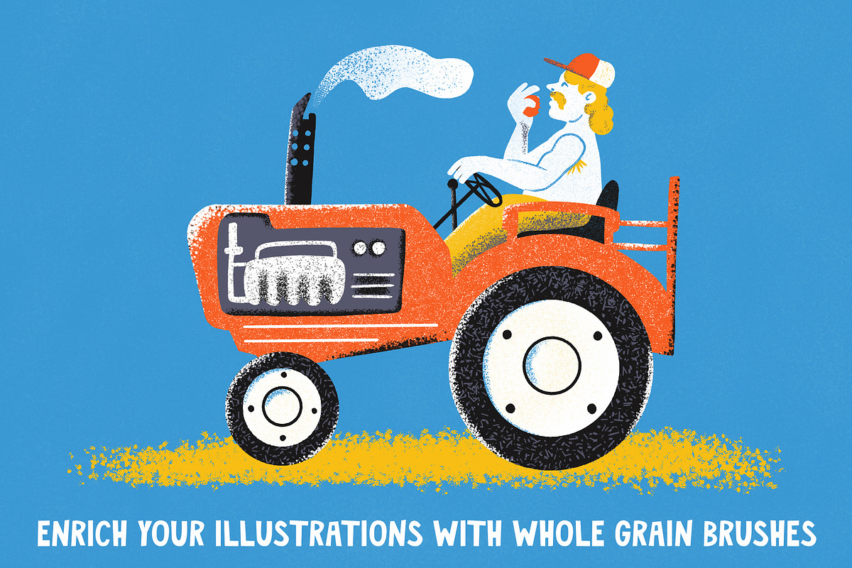 Whole Grain Brushes for Procreate, a Brush Add-On by Guerillacraft (Photo 5 of 7)