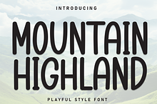 Mountain Highland | Script Font