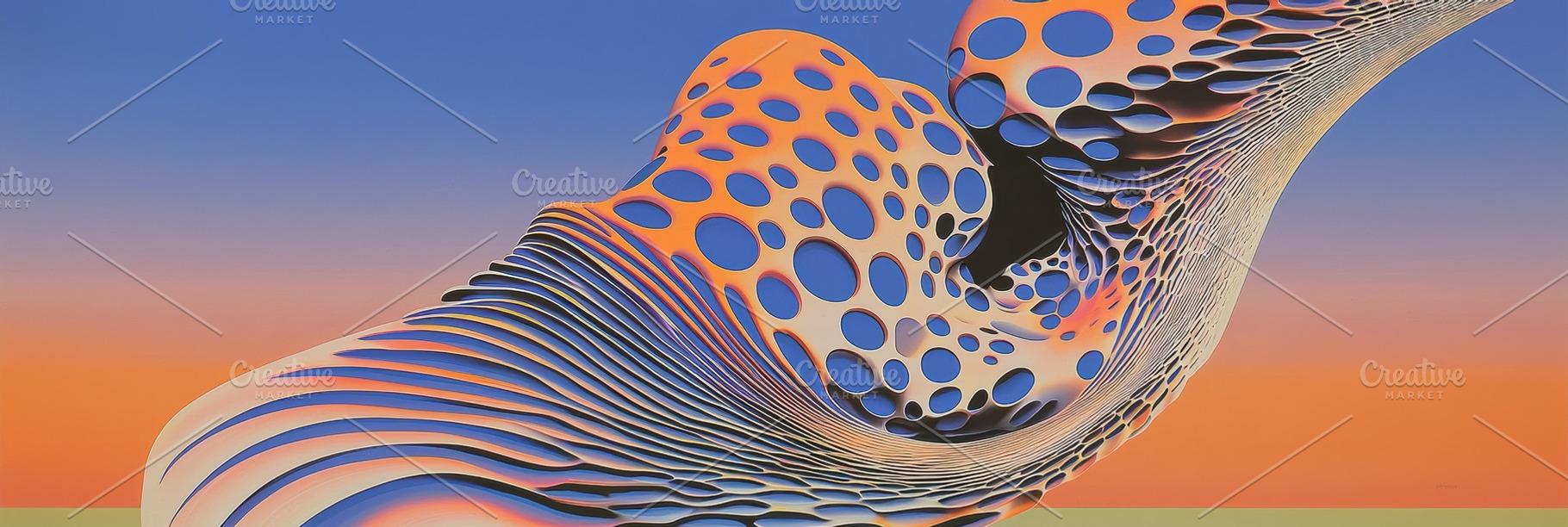 Retro-Futuristic Abstract Artwork, a Photo by Virgo Studio