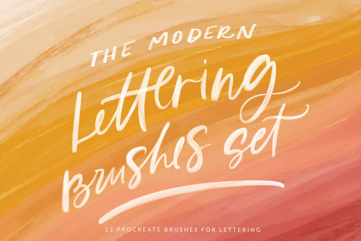 Procreate Brushes for Lettering, a Brush Add-On by Creator Goodies (Photo 1 of 13)