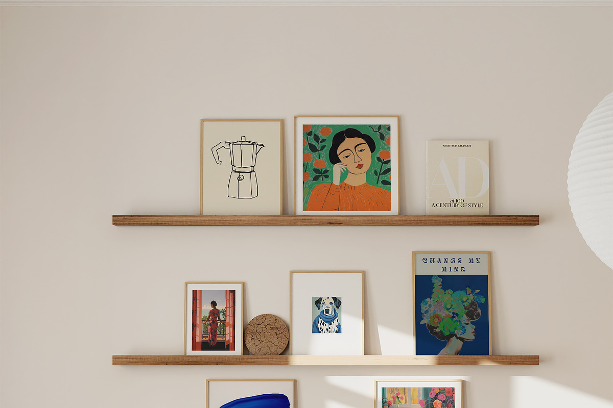 Modern Eclectic Maximalist Prints, a Background Graphic by Laras Wonderland (Photo 8 of 15)