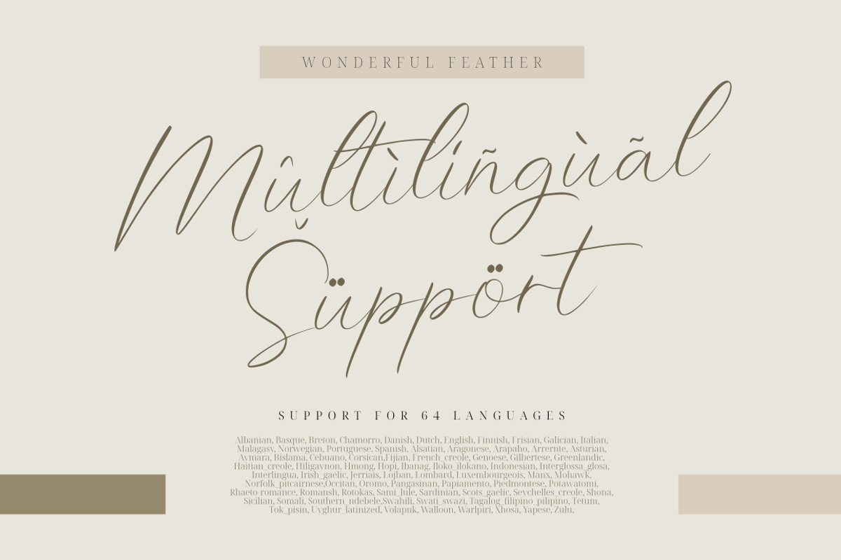 Wonderful Feather | Handwritten Font, a Script Font by Rissyletter Studio (Photo 10 of 11)