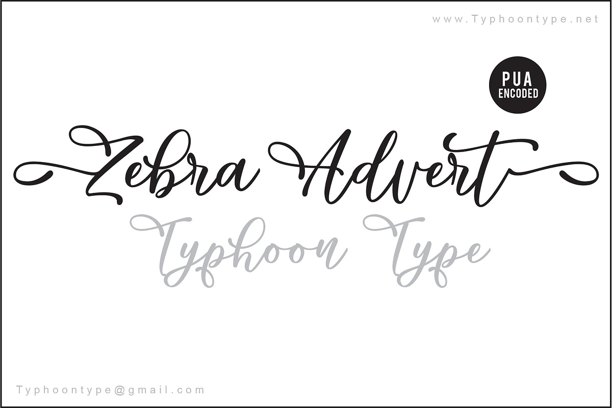 Zebra Advert font