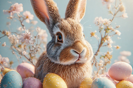 Pastel Eggs Easter Bunny image, a Holiday Photo by ComfortQ