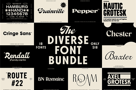 The Diverse Font Bundle