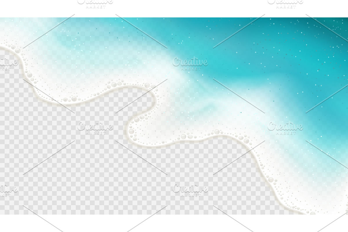 Bright realistic sea waves, an Illustration by Andrey Yaroslavtsev
