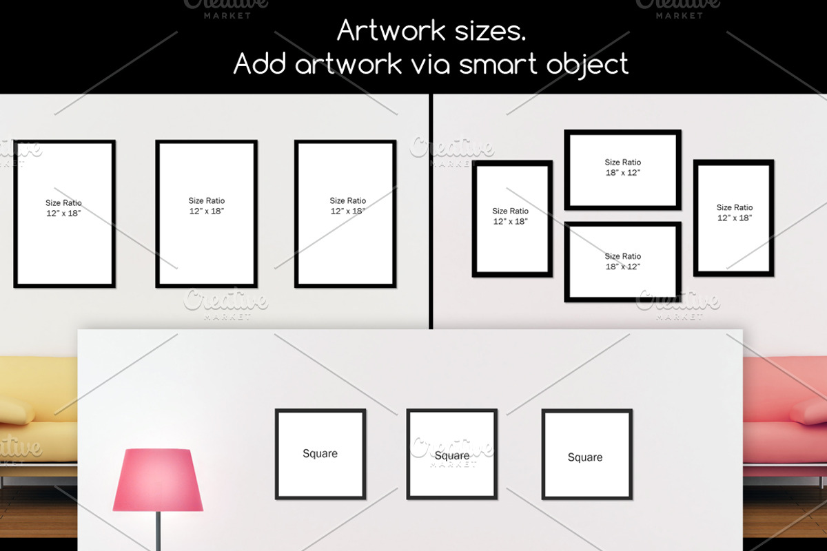 Wall art / decals / poster Mockup v2, a Mockup by aivos (Photo 4 of 4)