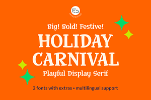 Holiday Carnival | A Playful Display, a Serif Font by Elena Sazanova