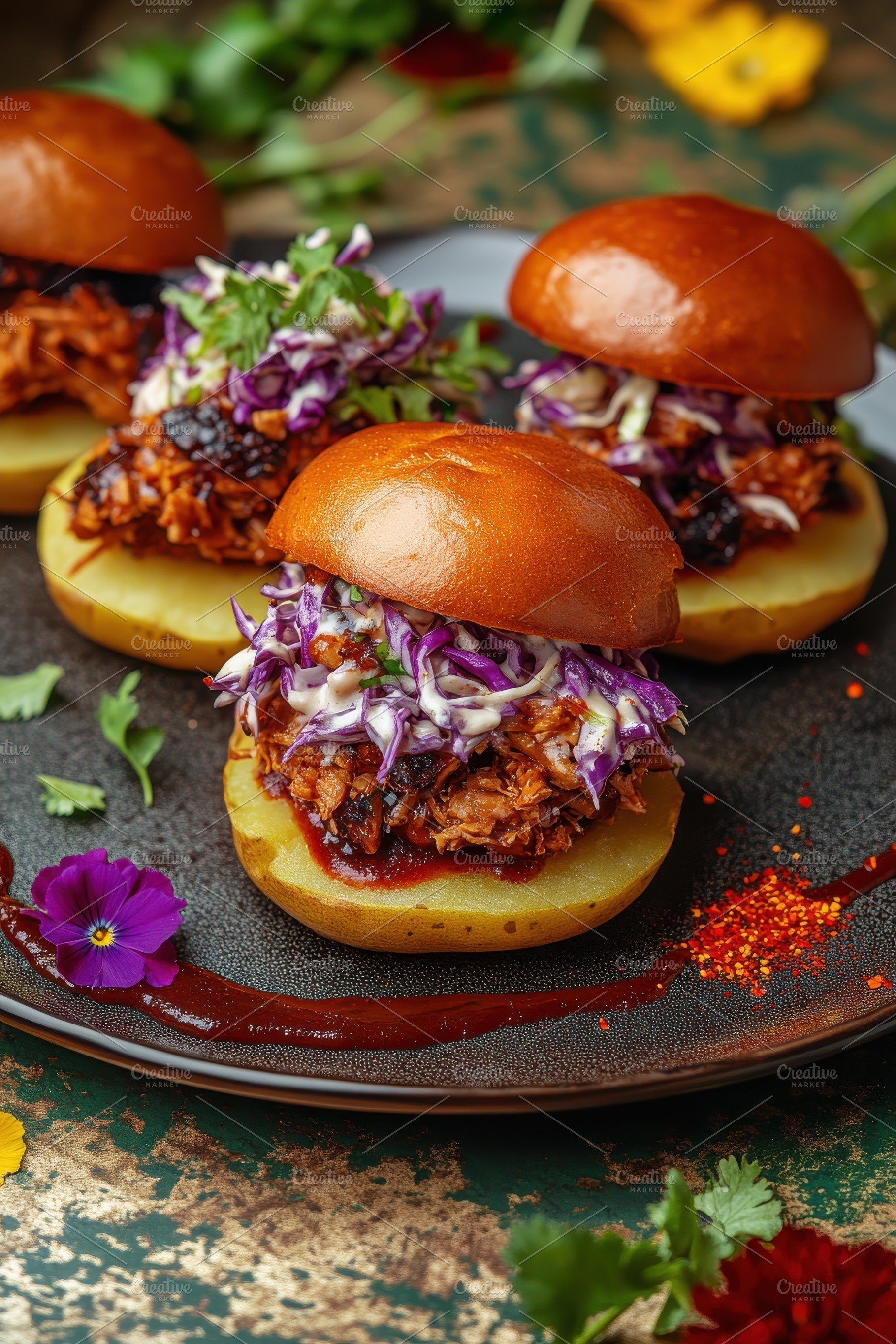 Pulled Jackfruit Sandwiches, a Food & Drink Photo by Virgo Studio