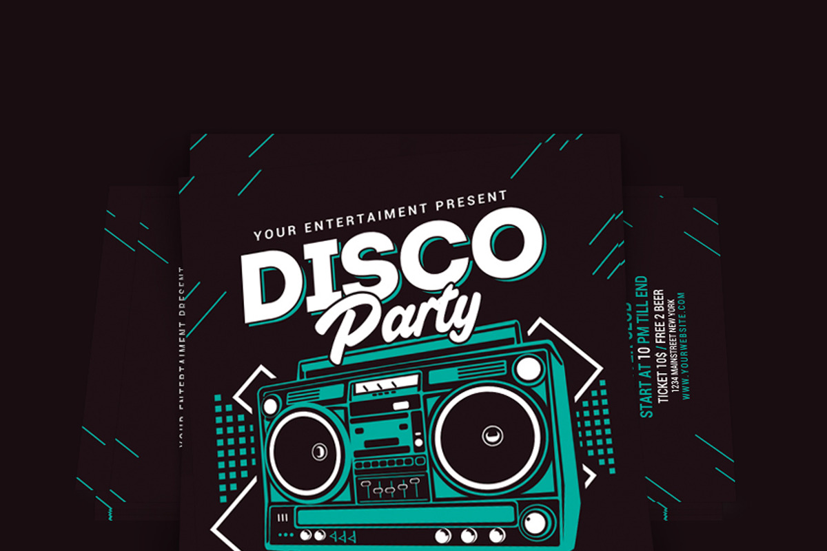 Disco Party Flyer, a Flyer Template by Muhamad Iqbal hidayat (Photo 3 of 4)