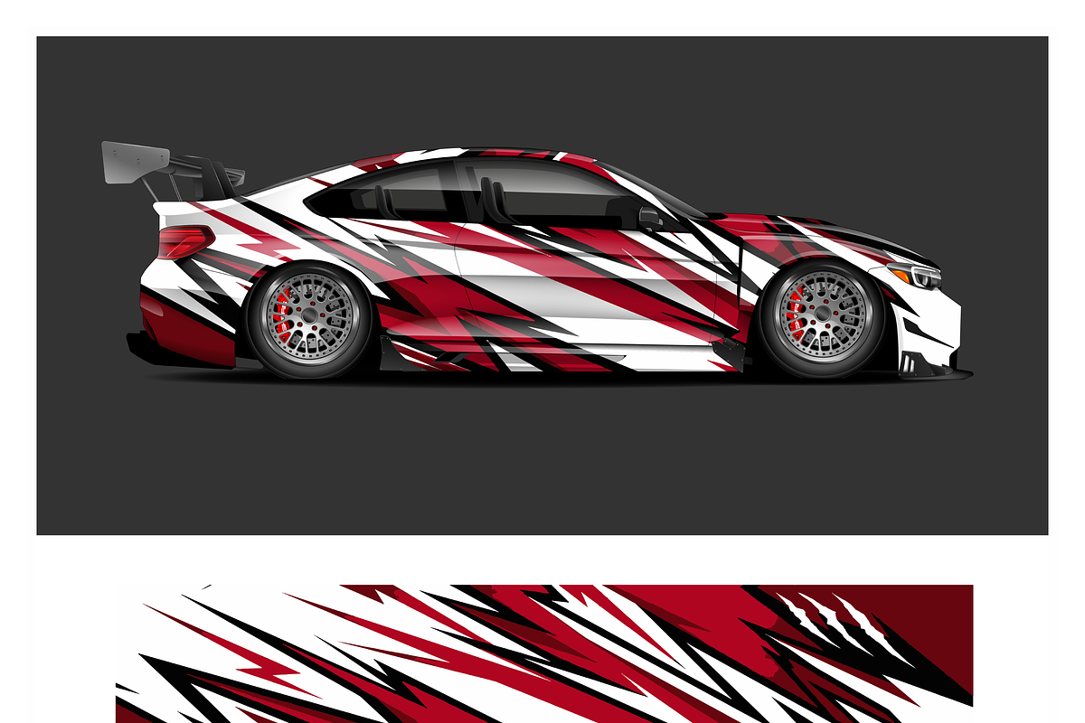 Dynamic Race Car Wrap Design, a Transportation Illustration by CarWrap design (Photo 2 of 4)