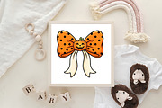Halloween Bow Pumpkin Ghost PNG, a Work Illustration by CraftArtStudio (Thumbnail 4 of 4)