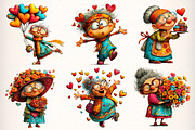 Quirky Elderly Valentine Woman, an Illustration by Dream Creation (Thumbnail 4 of 8)