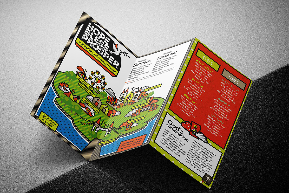 Christian Festival Trifold Brochure, a Brochure Template by BrandPacks (Photo 5 of 5)