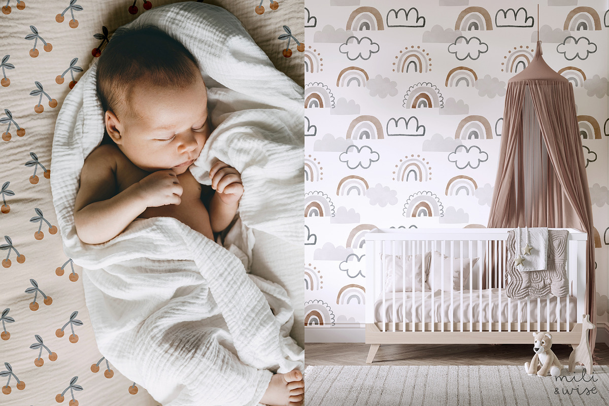 Boho Nursery Clipart and Patterns, an Illustration by Point and Poem (Photo 7 of 8)