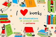Love Books bundle, an Object Illustration by Virinaflora (Thumbnail 1 of 8)