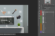 Web Design Toolset Mockup, a Device Mockup by RSplaneta (Thumbnail 2 of 2)